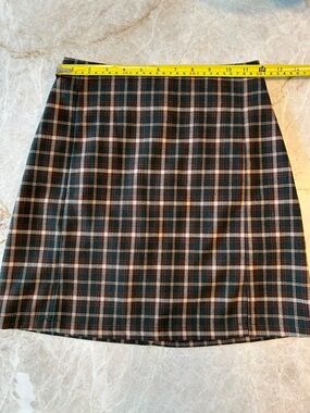 Brandy Melville Plaid Mini Skirt - Black